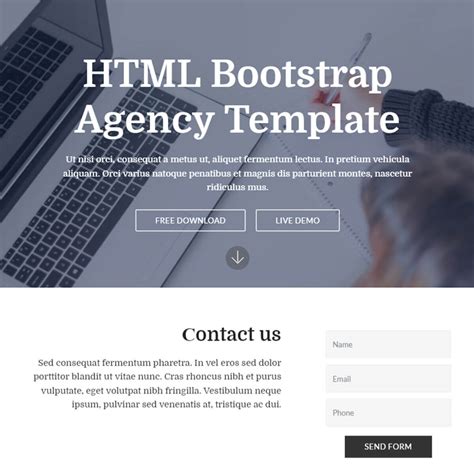 Free HTML Bootstrap Footer Template