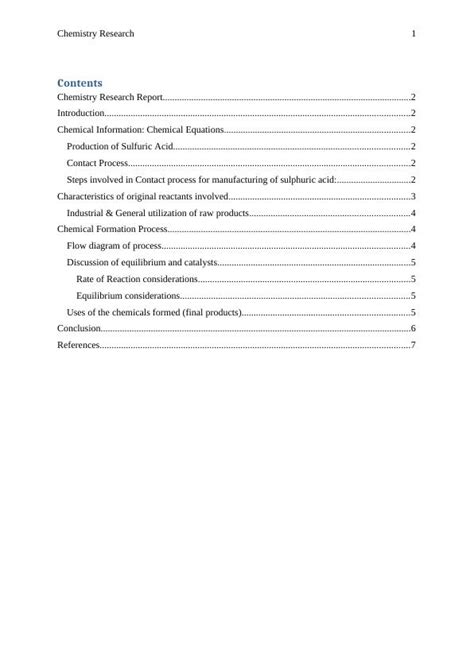 Production of Sulfuric Acid: Contact Process and Chemical Formation