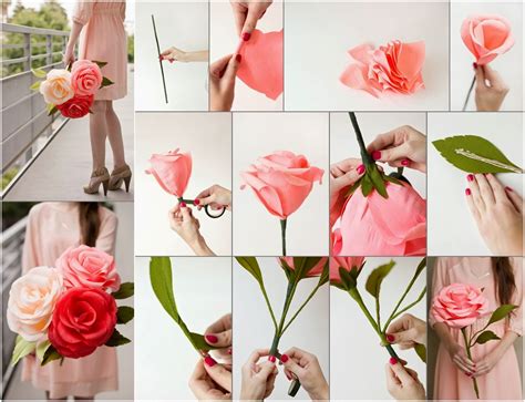 DIY Crepe Paper Roses - DIY Craft Projects