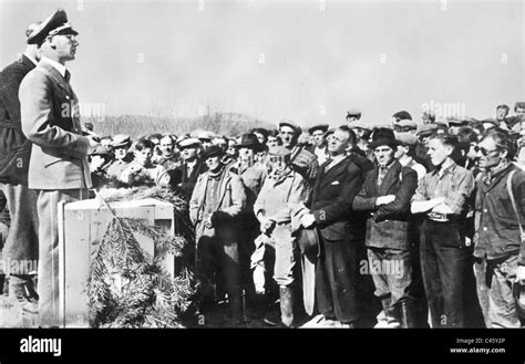 Reich Commissar Josef Terboven speaks to Norwegian workers Stock Photo ...