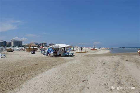 Beaches of Rimini. Embankments of Rimini