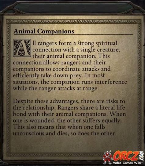 Pillars of Eternity: Animal Companions - Orcz.com, The Video Games Wiki