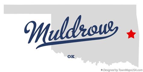 Map of Muldrow, OK, Oklahoma