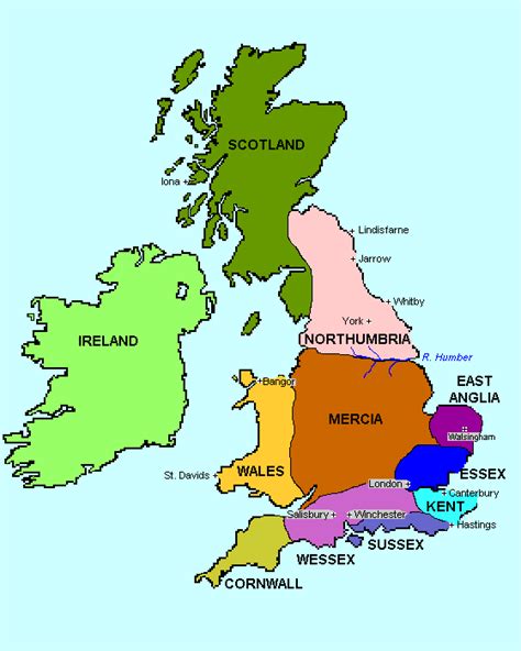 Map England 800 Ad