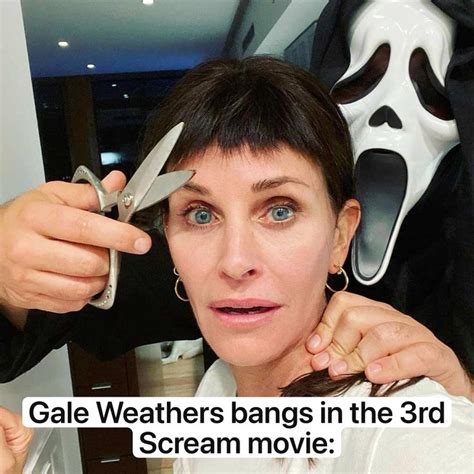 Gale Weathers bangs in the 3rd Scream movie: | Scream movie, Scream ...