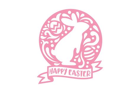 Happy Easter Banner SVG Cut File (1524989)