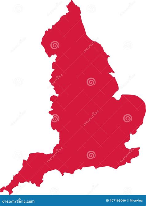 England map vector stock vector. Illustration of contour - 107163066