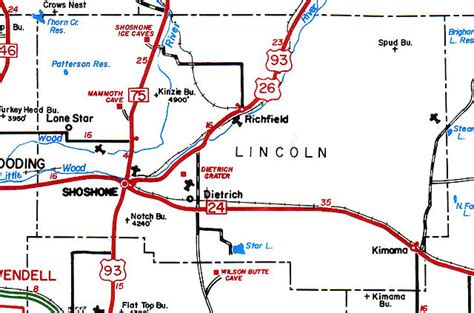 The States of Idaho : Map of Lincoln County, Idaho