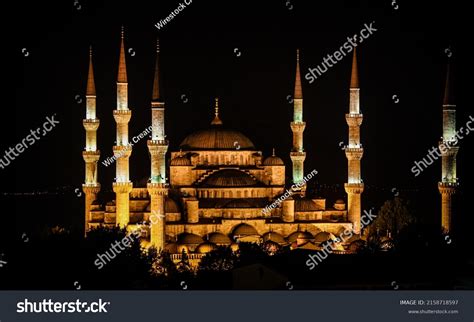 Epic Night View Blue Mosque Sultan Stock Photo 2158718597 | Shutterstock