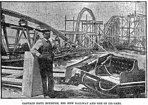 Article about and photo of the [Flip-Flap Railway] in 1900. The coaster opened that year, rather ...