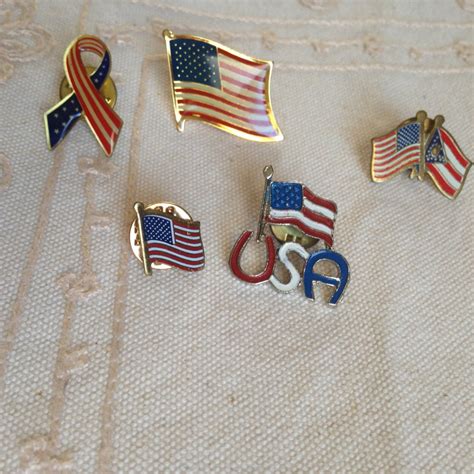 Vintage American Flag lapel pin flag pins lapel pins with | Etsy