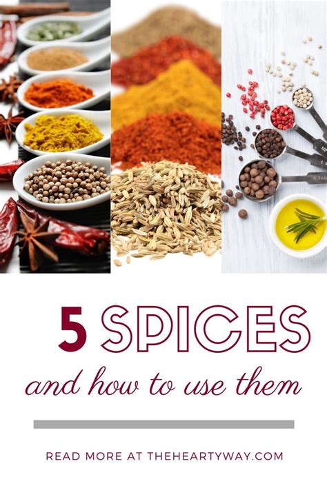 5 Common Spices and How to Use Them - The Hearty Way | Spices, Homemade seasonings, Common spices