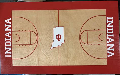 Created a “replica” IU basketball court for a gift : r/CollegeBasketball