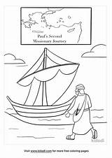 Free Pauls Second Missionary Journey Coloring Page  sketch template