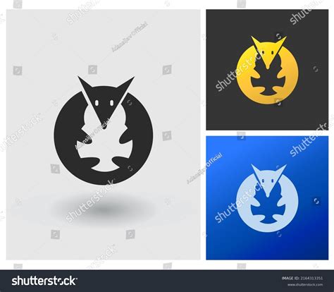 Pangolin Logo Design Animal Shape Stock Vector (Royalty Free ...