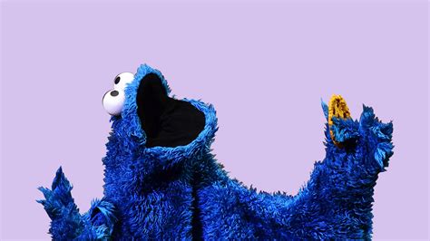 Cookie Monster Eating Cookies Wallpaper