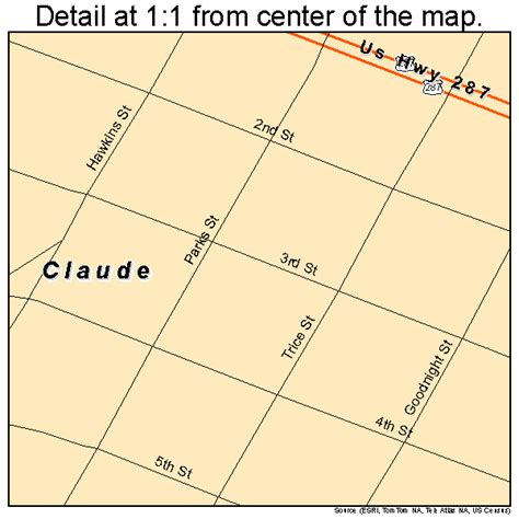 Claude Texas Street Map 4815196