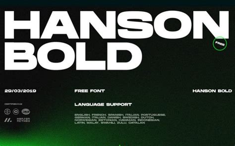 Hanson Bold Font - Dafont Free