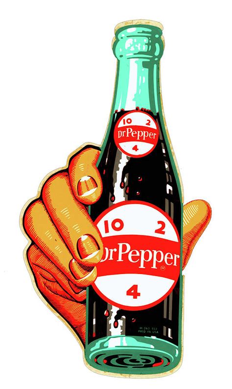 Dr Pepper 10 2 4 Clock Logo Hand Holds Soda Bottle Antique ...