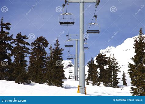 Ski Lifts on Mt. Hood Oregon. Stock Photo - Image of landscape, strong: 13370352