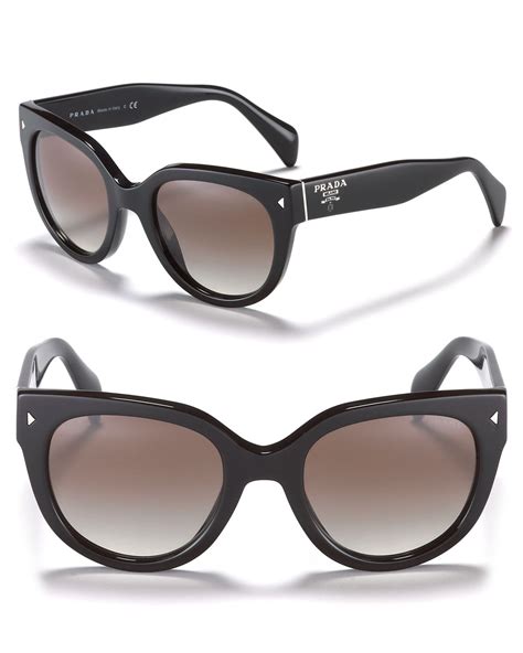 Prada Timeless Heritage Round Sunglasses, 54mm in Black | Lyst