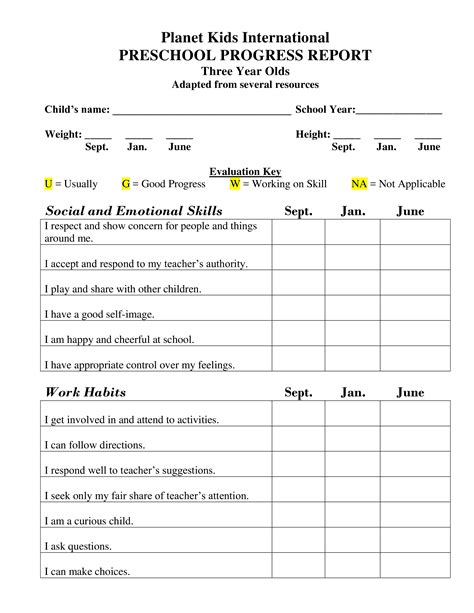 Free Printable Progress Monitoring Forms I Have Provided An Out Of 5 And Out Of 10 Data Sheet ...