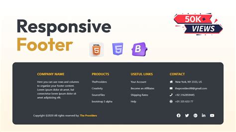 Bootstrap 5 Footer | How to create Footer using Html and Bootstrap5 | Awesome Footer in ...