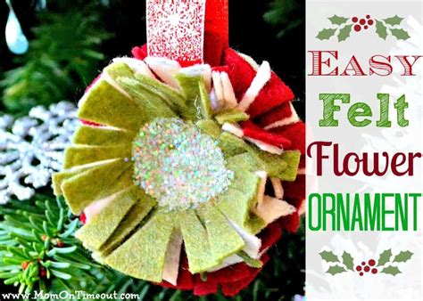 Easy Felt Flower Ornaments Tutorial | Felt flowers, Flower ornaments, Christmas ornaments to make