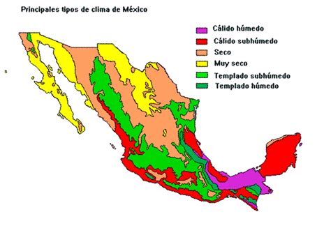 Mexico Climate Map - Mexico • mappery