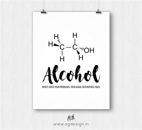 Funny Alcohol Paper Print – AG Design