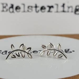 925 Sterling Silver Leaf Stud Earrings, Leaf Earrings, Leaf Studs, Leaf Jewelry, Small Leaf ...