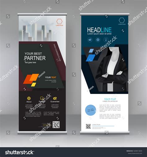 Vertical Banner Stand Template Design Can Stock Vector (Royalty Free ...