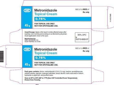 Metronidazole Cream - FDA prescribing information, side effects and uses