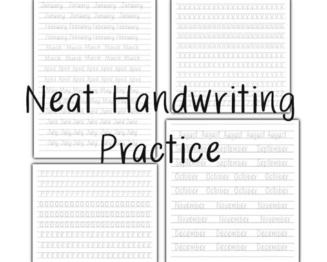 Neat Handwriting Practice sheets, Neat Handwriting Worksheets, Neat Handwriting, Printable ...