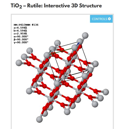 TiO2 - Rutile: Interactive 3D Structure2. Determine | Chegg.com