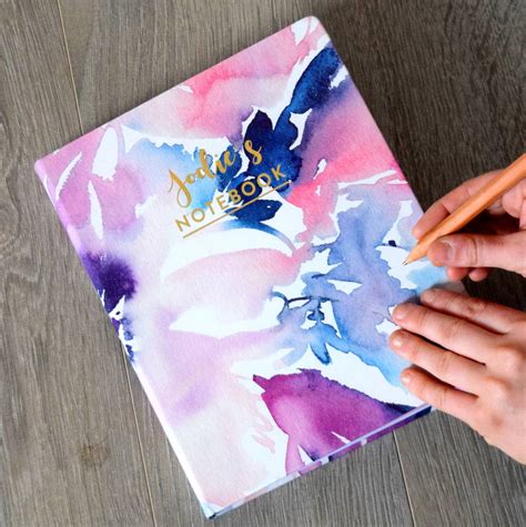 Personalised Floral Watercolour Notebook By The Alphabet Gift Shop | notonthehighstreet.com