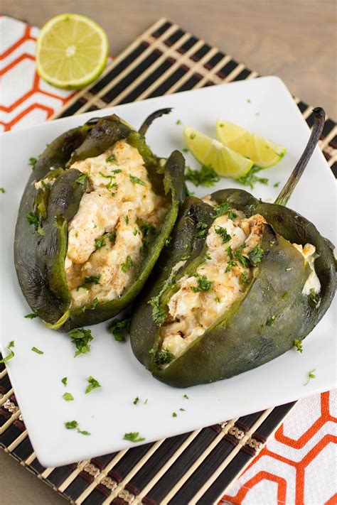 Cream Cheese Stuffed Poblano Peppers | Stuffed peppers, Mexican food ...