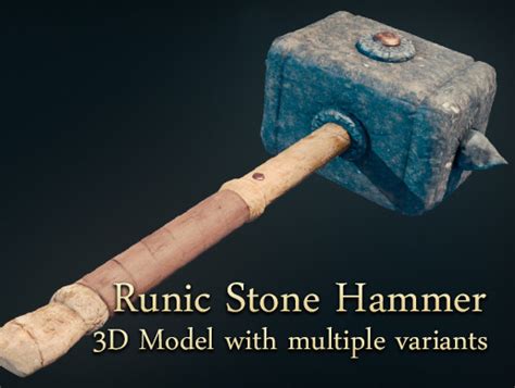 Runic Stone Hammer | 3D 무기 | Unity Asset Store