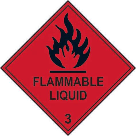 Flammable Liquid 3' Labels, Laminated Polypropylene | RSIS