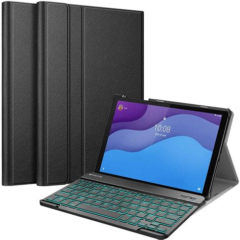 7 Color Backlight Wireless Bluetooth Keyboard Case for Lenovo Tab M10 ...