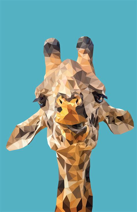 Polygonal Vector Giraffe Ice Sculptures, Sculpture Art, S5 Wallpaper, Wallpaper Border, Floral ...
