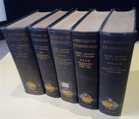 A History of technology. 1954-58 Complete 5 Vols Set by SINGER, Charles, HOLMYARD, E.J., HALL, A ...