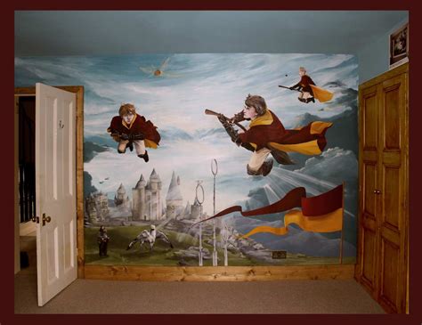 Mural Portfolio | Harry potter wall, Harry potter bedroom, Harry potter wall painting