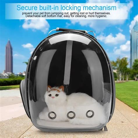 New Style Portable Pet Cat Backpack Transparent Capsule Breathable Cat Bag Outdoor Travel Dog ...