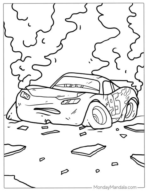 Lightning Mcqueen Side View Coloring Page