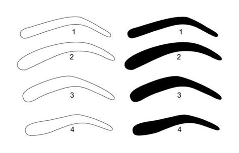 Image result for eyebrow stencils printable | Eyebrow template, Eyebrow stencil, Eye stencil