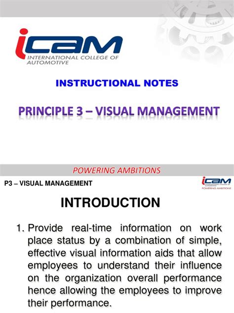 Principles 3 Visual Management | PDF | Business Process | Business