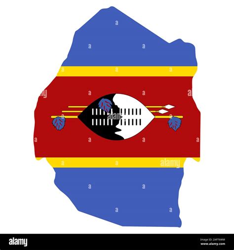 Swaziland Kingdom of Eswatini Map Flag Vector Stock Vector Image & Art ...