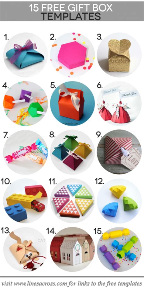 15 free gift box templates – Recycled Crafts