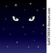 Free art print of Cat's eyes glowing in the dark. halloween background | FreeArt | fa9230215